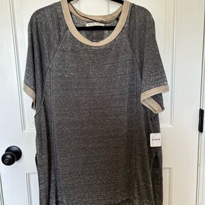 FP Movement by Free People Charcoal Short Sleeve Tunic